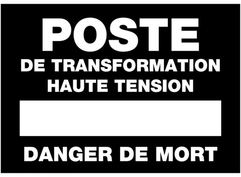 Pancarte " danger de mort "